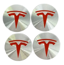 Load image into Gallery viewer, 4pcs 56mm Tesla Logo Wheel Center Covers
