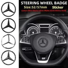 Load image into Gallery viewer, Mercedes-Benz 52/58mm Steering Wheel Emblem- adhesive-back version
