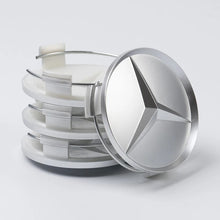 Load image into Gallery viewer, 75mm Mercedes-Benz Wheel Center Hub Aluminum Stickers (Set of 4)

