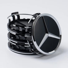 Load image into Gallery viewer, 75mm Mercedes-Benz Wheel Center Hub Aluminum Stickers (Set of 4)
