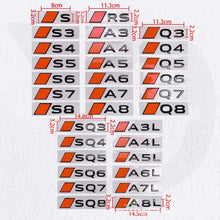 Load image into Gallery viewer, Audi ABS Trunk Emblem - Red
