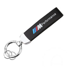 Load image into Gallery viewer, BMW M Power Performance Leather Keychain
