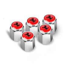 Load image into Gallery viewer, 5pcs Ferrari Logo Tire Valve Caps - Red Logo
