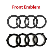 Load image into Gallery viewer, ABS Car Front Grille Bonnet Emblem for Audi A3 A4 A4L A5 A6 A6L A7 Q2L Q3 Q5 Supercar Q7 Q8 TT S4 S5 S6 S7 R8 Rear Trunk Badge
