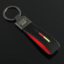 Load image into Gallery viewer, Audi Logo Leather Keychain
