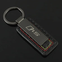 Load image into Gallery viewer, Audi RS / Sline Logo Leather Keychain
