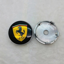 Load image into Gallery viewer, 4pcs 60mm Ferrari Wheel Hub Center Caps
