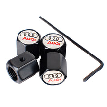 Load image into Gallery viewer, 4pcs Audi /RS/ Sline Logo Anti-theft Tire Valve Caps
