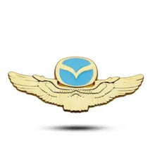 Load image into Gallery viewer, Mazda Wings Emblem - Gold &amp; Silver
