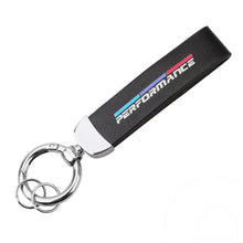 Load image into Gallery viewer, BMW M Power Performance Leather Keychain
