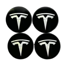 Load image into Gallery viewer, 4pcs 56mm Tesla Logo Wheel Center Covers
