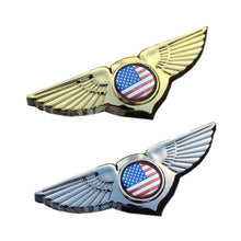 Load image into Gallery viewer, USA Flag Wings Emblem
