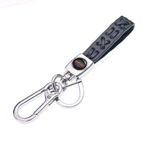 Load image into Gallery viewer, GMC Logo Keychain Braided Leather Rope - Black
