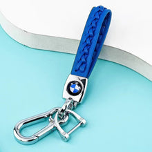 Load image into Gallery viewer, BMW Car Logo Leather Keychain - Style B
