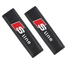 Load image into Gallery viewer, 2pcs Audi / Sline Logo Seat Belt Pads
