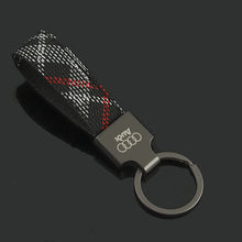 Load image into Gallery viewer, Audi Logo Braided Keychain - Grey
