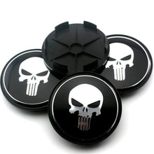 Load image into Gallery viewer, 4pcs 60mm Punisher Skull Wheel Center Caps
