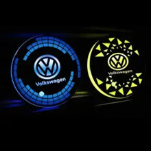 Load image into Gallery viewer, 2Pcs Volkswagen Logo LED Cup Coasters Pads

