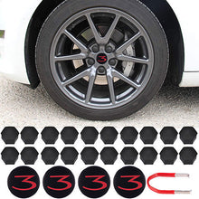 Load image into Gallery viewer, 4pcs 58mm Tesla Model 3 Logo Wheel Center Caps
