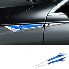 Load image into Gallery viewer, 2pcs Tesla Fender Emblem- white/laser
