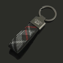 Load image into Gallery viewer, Audi Logo Braided Keychain - Grey

