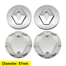 Load image into Gallery viewer, 58mm 57mm Car Wheel Center Hub Caps Covers Emblem for Renault Clio 4 Megane 2 3 Laguna Duster Captur Fluence Kadjar Espace
