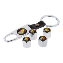 Load image into Gallery viewer, 4pcs Porsche Logo Tire Valve Caps + Keychain
