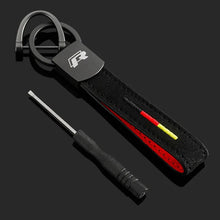 Load image into Gallery viewer, Volkswagen Rline Logo Leather Keychain
