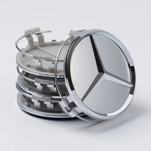 Load image into Gallery viewer, 75mm Mercedes-Benz Wheel Center Hub Aluminum Stickers (Set of 4)
