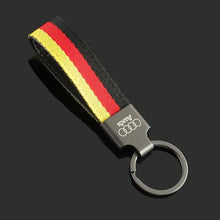 Load image into Gallery viewer, Audi Logo Germany Flag Keychain

