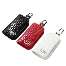 Load image into Gallery viewer, Audi Snakeskin Pattern Leather Keychain Wallet Cover Case Bag
