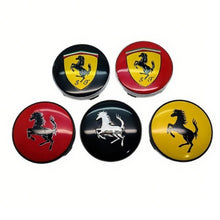 Load image into Gallery viewer, 4pcs 60mm Ferrari Wheel Hub Center Caps
