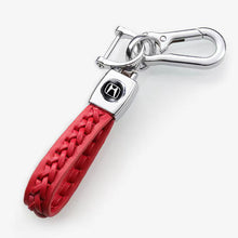 Load image into Gallery viewer, Honda Logo Keychain Braided Leather Rope
