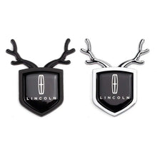 Load image into Gallery viewer, 2pcs Lincoln Logo Shield Antler Emblems
