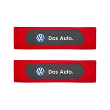Load image into Gallery viewer, 2pcs Volkswagen Red Black Seat Belt Pads
