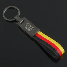 Load image into Gallery viewer, Audi Logo Germany Flag Keychain - style 3
