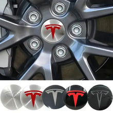 Load image into Gallery viewer, 4pcs 56mm Tesla Logo Wheel Center Covers
