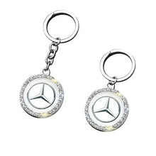 Load image into Gallery viewer, Mercedes-Benz Logo Rhinestones Keychain
