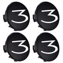 Load image into Gallery viewer, 4pcs 58mm Tesla Model 3 Logo Wheel Center Caps
