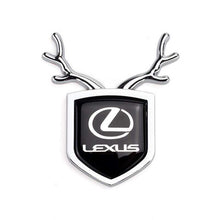 Load image into Gallery viewer, 2pcs Lexus Logo Shield Antler Emblems
