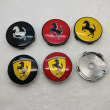 Load image into Gallery viewer, 4pcs 60mm Ferrari Wheel Hub Center Caps
