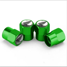 Load image into Gallery viewer, 4pcs Honda Wing Tire Valve Caps - White Black
