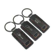 Load image into Gallery viewer, Audi RS / Sline Logo Leather Keychain

