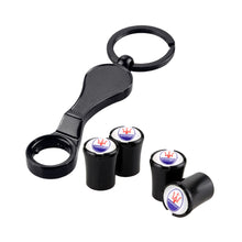 Load image into Gallery viewer, 4pcs Maserati Logo Tire Valve Caps + Keychain
