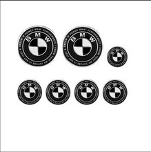 Load image into Gallery viewer, 7pcs Set Black BMW Logo Emblems
