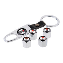 Load image into Gallery viewer, 4pcs Tire Valve Caps for Volkswagen R Line+Keychain- Silver, Black
