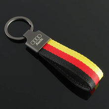 Load image into Gallery viewer, Audi Logo Germany Flag Keychain
