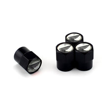 Load image into Gallery viewer, 4pcs Honda Wing Tire Valve Caps - White Black
