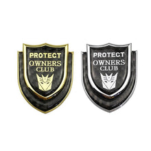 Load image into Gallery viewer, Transformers Logo Owners Club Shield Emblem Sticker
