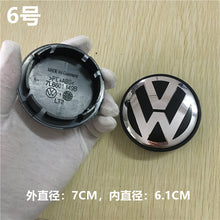 Load image into Gallery viewer, Volkswagen 69 70 75 76mm wheel center caps
